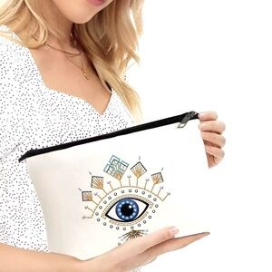 Evil Eye Makeup Bag, Evil Eye Clutch, Evil Eye Bag